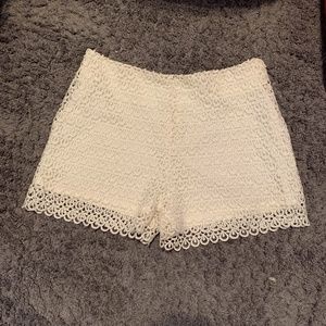Lacy White Shorts